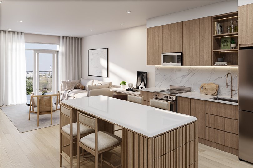 001 Kitchen Dining Living